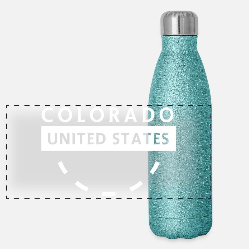 Colorado USA Emblem Panorama Glitzer Isolierflasche 500 ml
