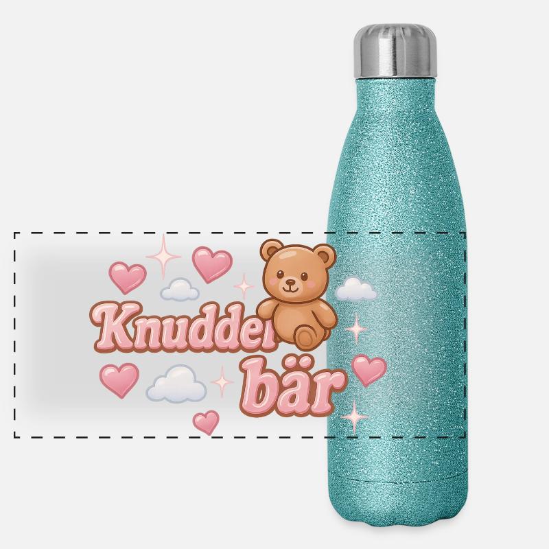 knuddelbär / y2k statement design Panorama Glitzer Isolierflasche 500 ml