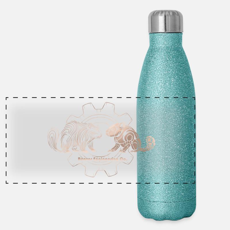 Timberborn – Beaver Engineering Co. Gourde isotherme panoramique pailletée 500 ml