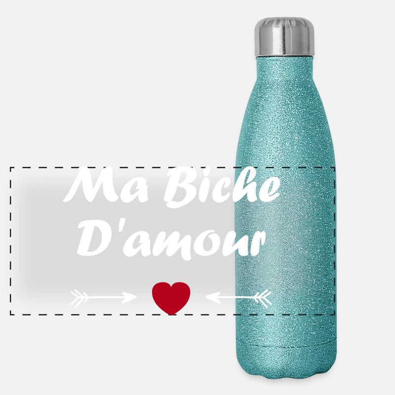 biche Gourde isotherme panoramique pailletée 500 ml