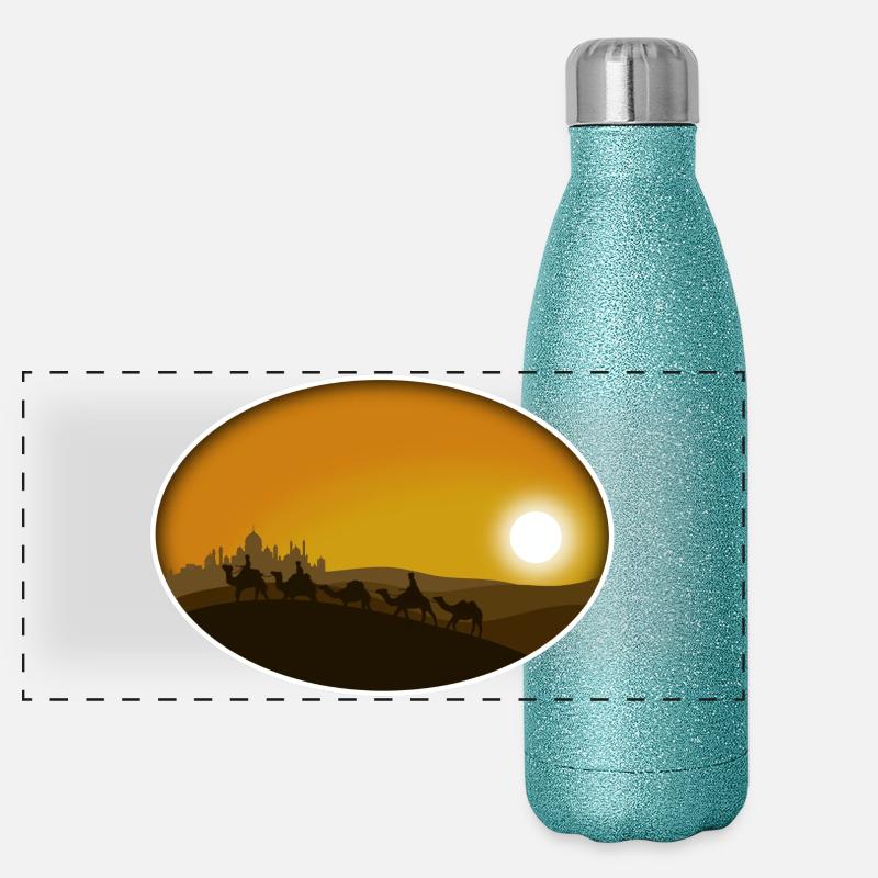 De loin Gourde isotherme panoramique pailletée 500 ml