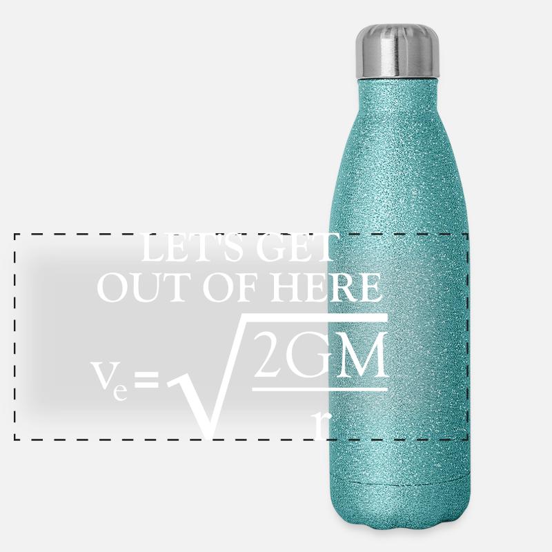 Physics Joke: Escape Velocity – Funny Know Panoramic Glitter Thermal Bottle 500 ml