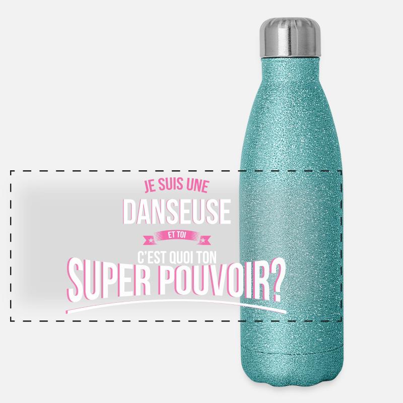 Danseuse super pouvoir cadeau Gourde isotherme panoramique pailletée 500 ml
