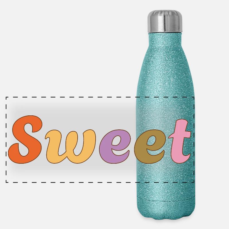 Süß Panorama Glitzer Isolierflasche 500 ml