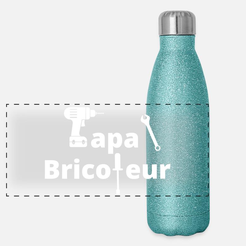 bricolage, bricoleur, bricoler, bricolage humour Gourde isotherme panoramique pailletée 500 ml