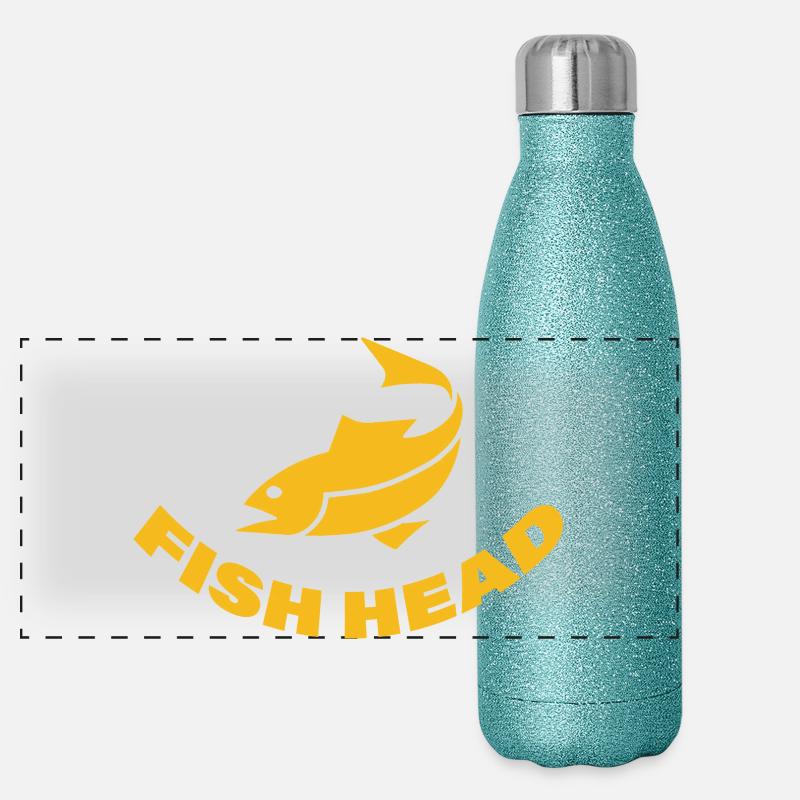 fish head Panoramic Glitter Thermal Bottle 500 ml