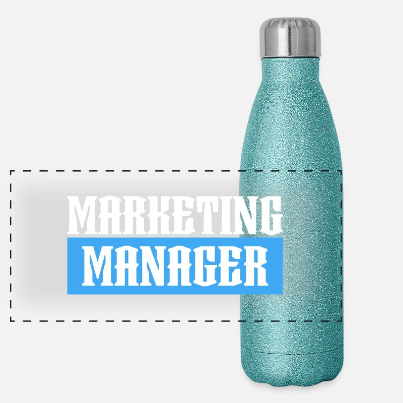 Marketing Manager tshirt bleu noir Gourde isotherme panoramique pailletée 500 ml