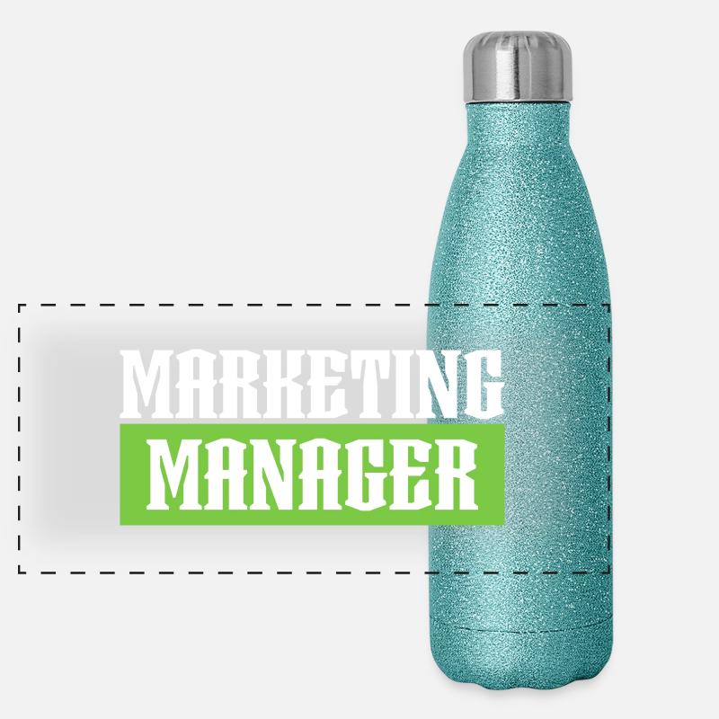 Marketing Manager tshirt vert noir Gourde isotherme panoramique pailletée 500 ml