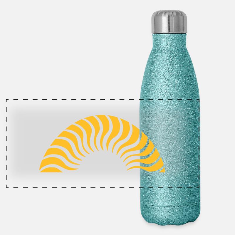 Demi-cercle coucher de soleil Gourde isotherme panoramique pailletée 500 ml