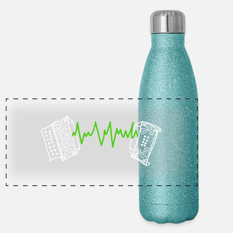 Accordeon Gourde isotherme panoramique pailletée 500 ml