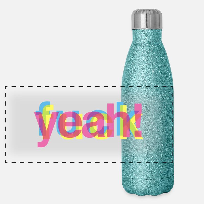 FUCK YEAH Panoramic Glitter Thermal Bottle 500 ml