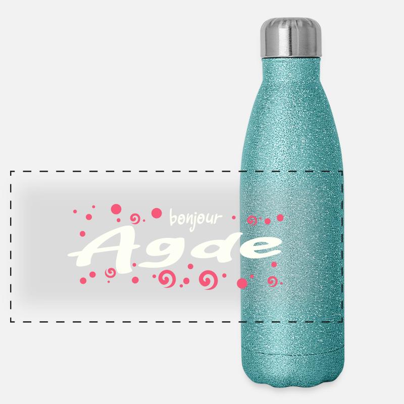 Agde Panorama Glitzer Isolierflasche 500 ml