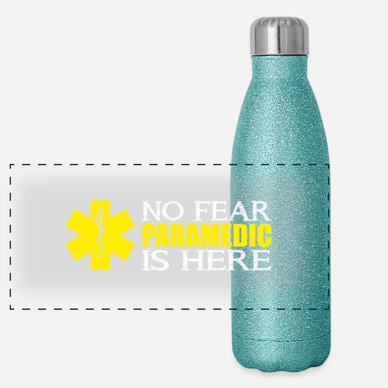 Paramedic Is Here Panorama Glitzer Isolierflasche 500 ml