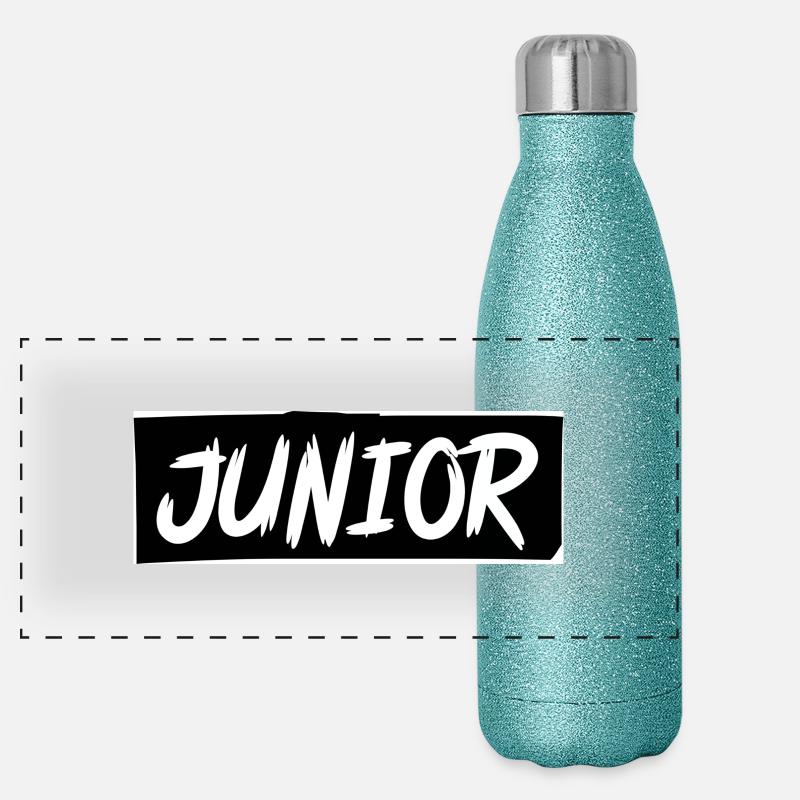 BLACK-WHITE JUNIOR Panoramic Glitter Thermal Bottle 500 ml