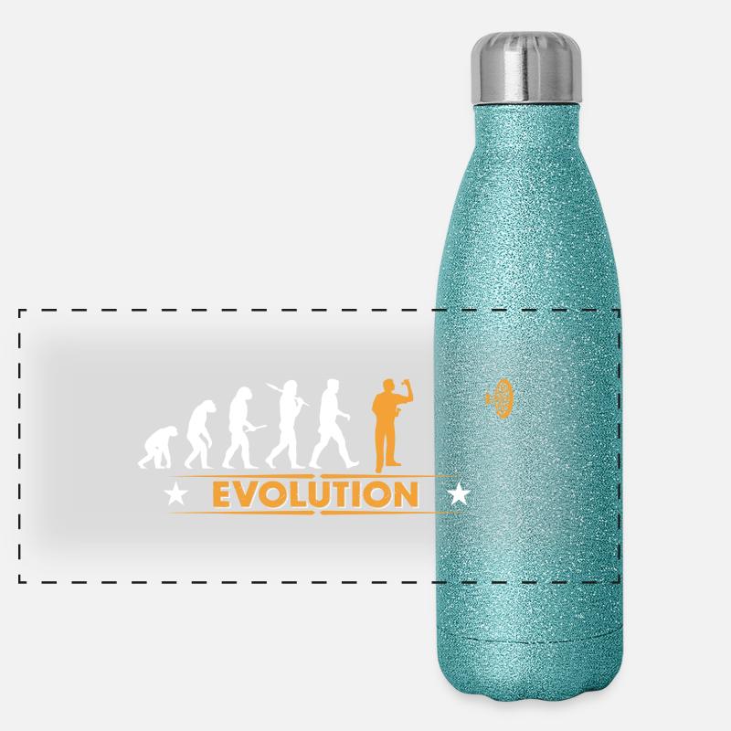 Dart - Evolution - orange/weiss Panorama Glitzer Isolierflasche 500 ml