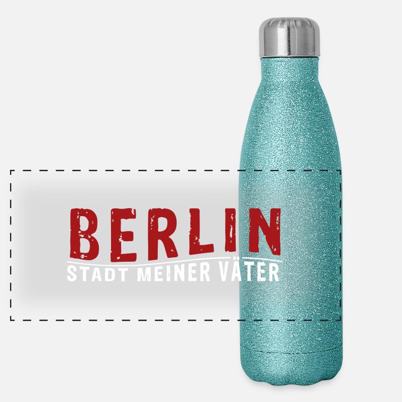 BERLIN - Stadt meiner Väter Panorama Glitzer Isolierflasche 500 ml
