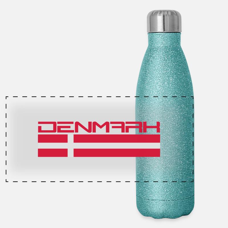 Denmark Logo Design Gourde isotherme panoramique pailletée 500 ml
