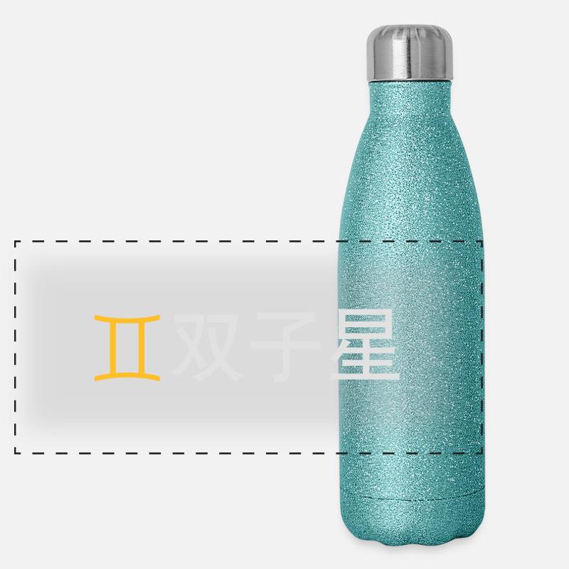 Signe astrologique: Gémeaux Gourde isotherme panoramique pailletée 500 ml