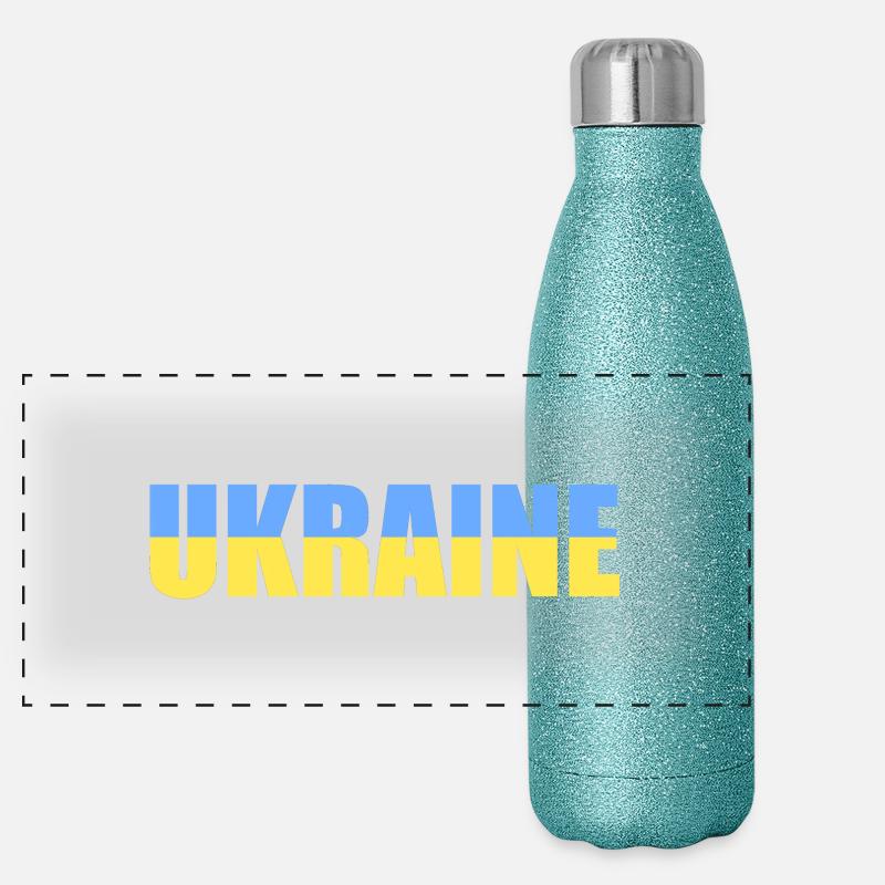 ukraine Panorama Glitzer Isolierflasche 500 ml