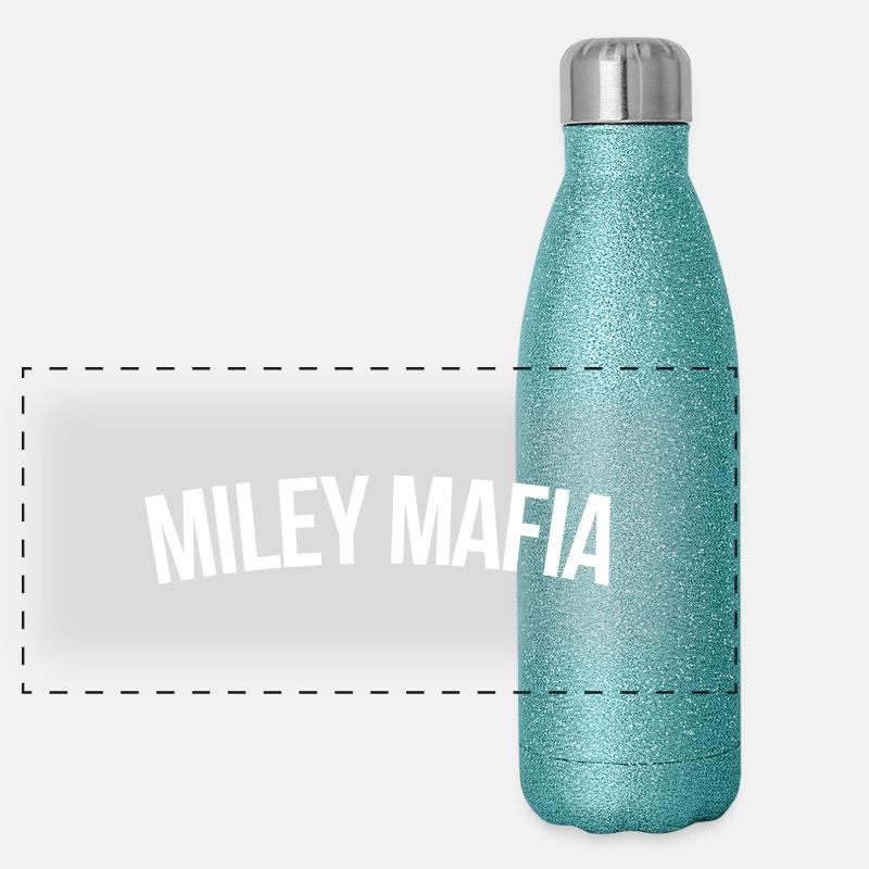 Miley Mafia - Panorama Glitzer Isolierflasche 500 ml - Blau Glitzer