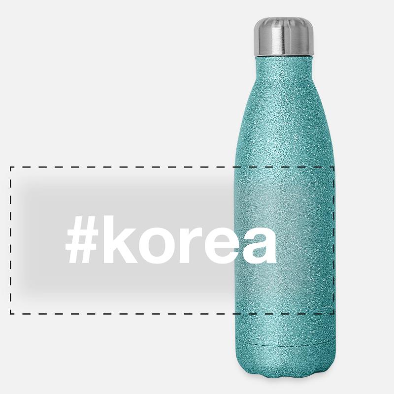 KOREA Hashtag Panorama Glitzer Isolierflasche 500 ml