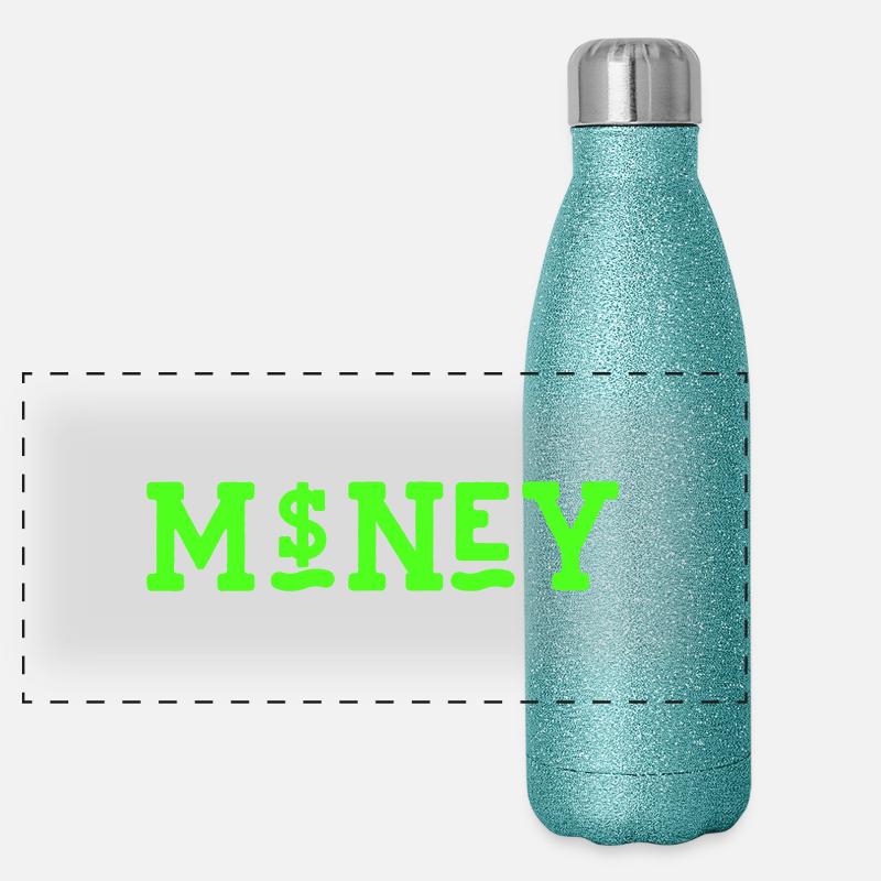 Argent Gourde isotherme panoramique pailletée 500 ml