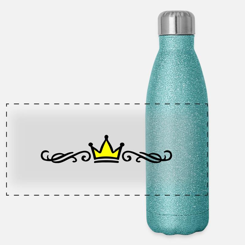 Ornement de couronne Gourde isotherme panoramique pailletée 500 ml