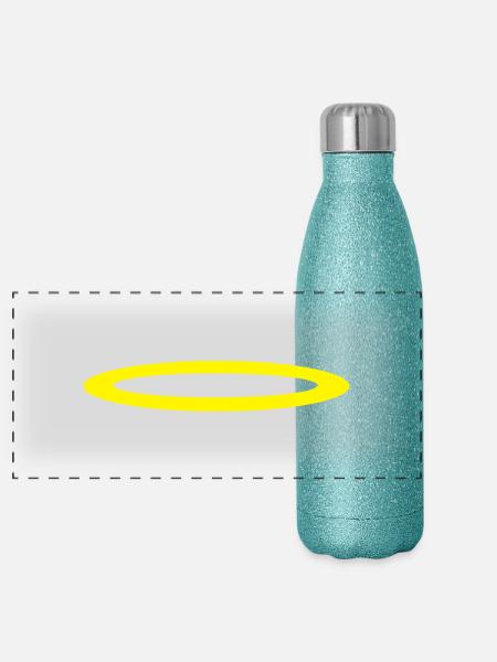 heiligen schein - Panorama Glitzer Isolierflasche 500 ml - Blau Glitzer