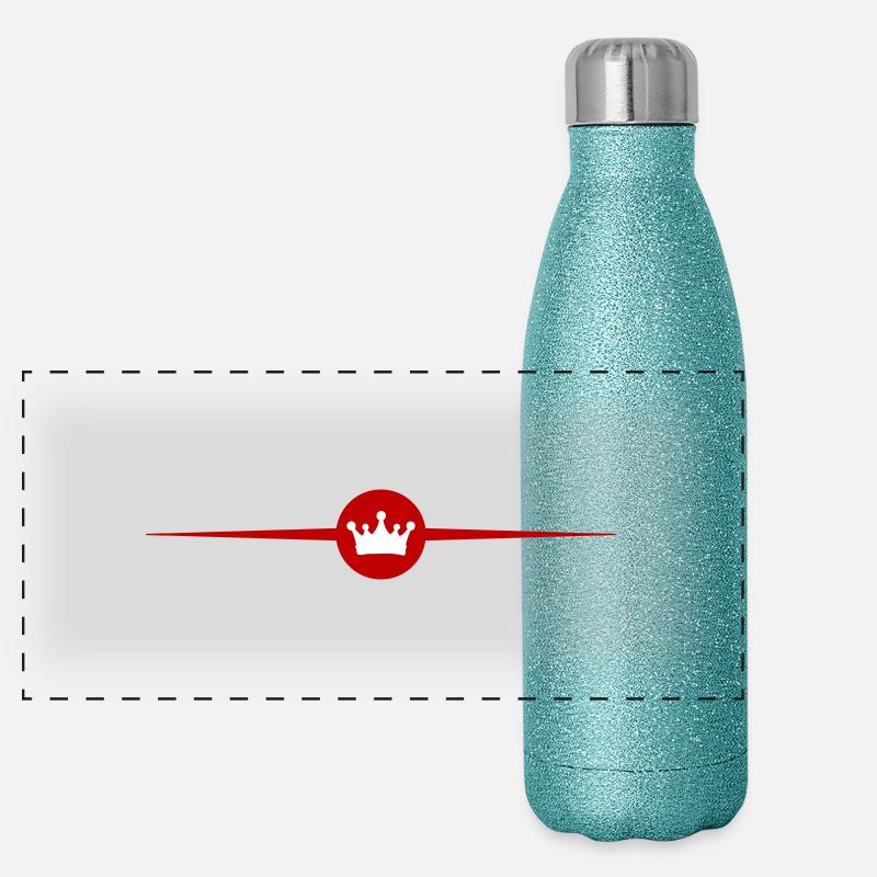 Krone Symbol Element Panorama Glitzer Isolierflasche 500 ml