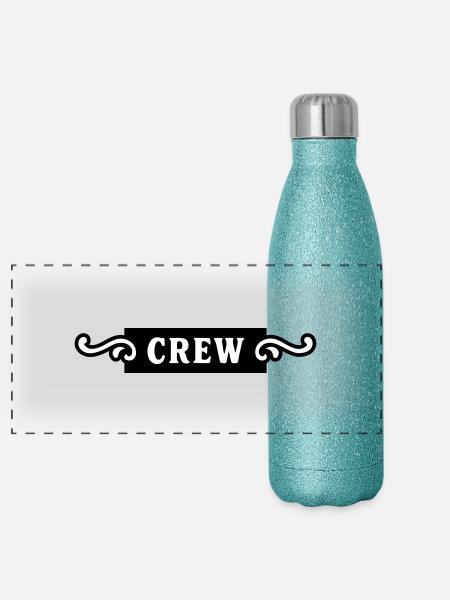 Crew Ornament - Panoramic Glitter Thermal Bottle 500 ml - blue glitter - Front