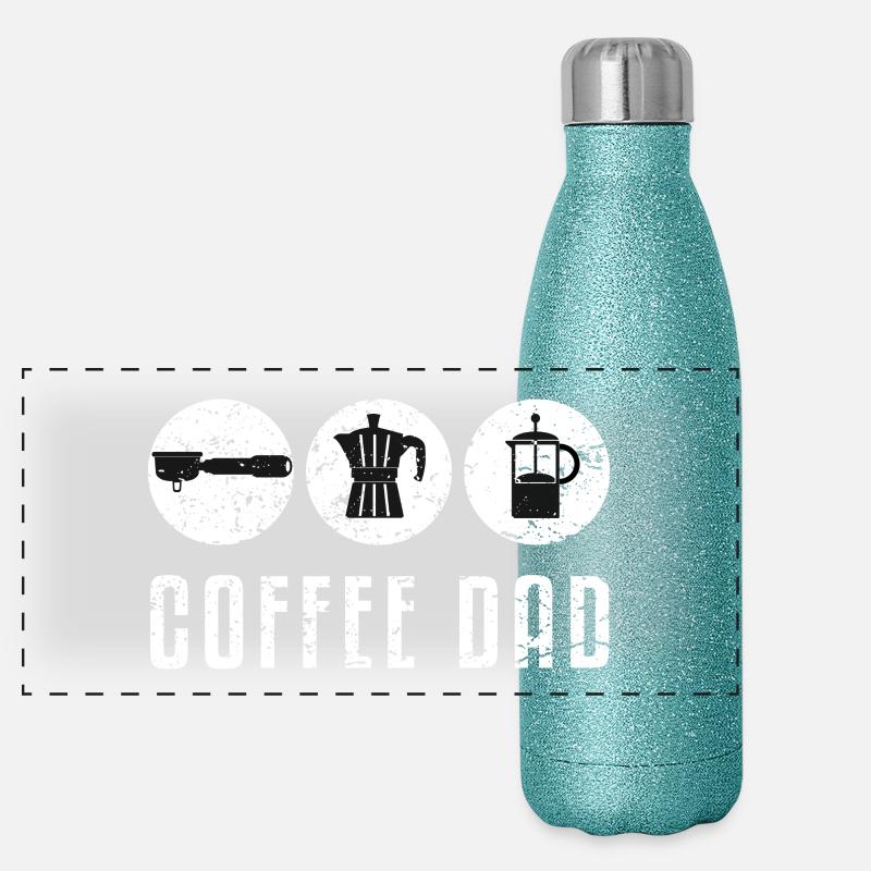 Coffee Dad Dad Caffeine Espresso Gift Panoramic Glitter Thermal Bottle 500 ml