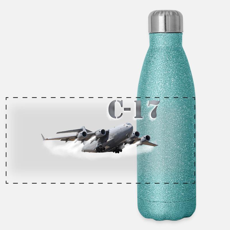 C-17 Gourde isotherme panoramique pailletée 500 ml