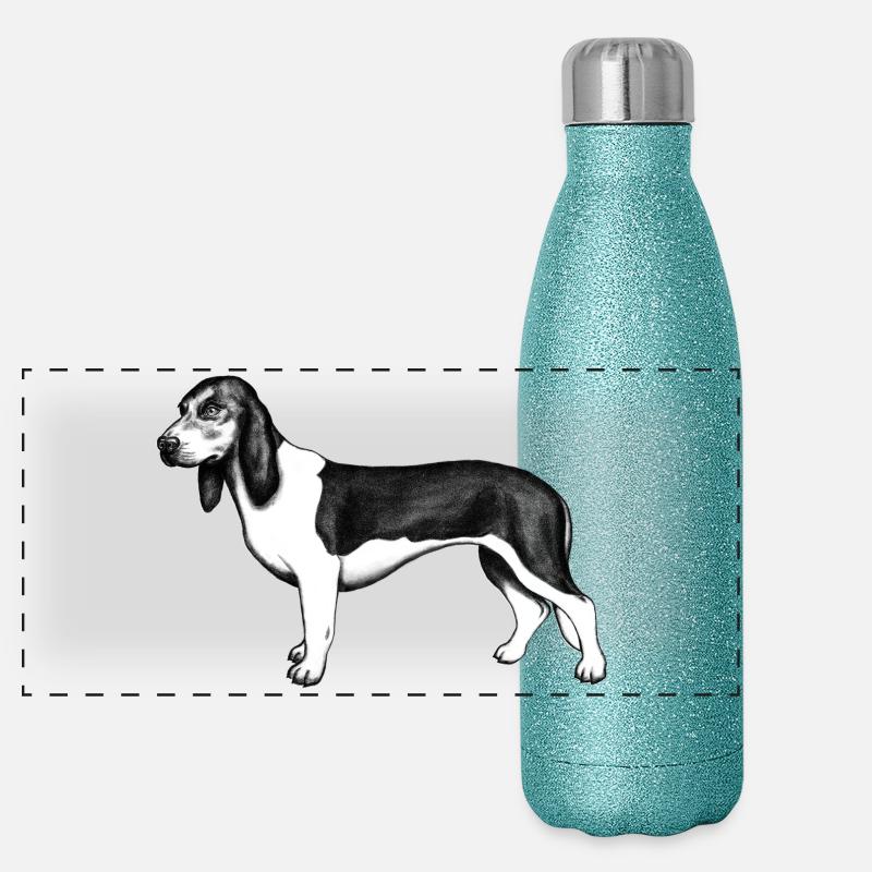 Chien de basse-course suisse Gourde isotherme panoramique pailletée 500 ml