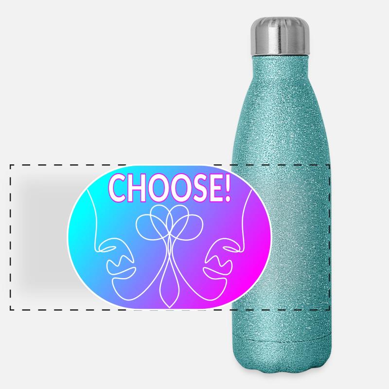 Dessin au trait - Choisir Gourde isotherme panoramique pailletée 500 ml