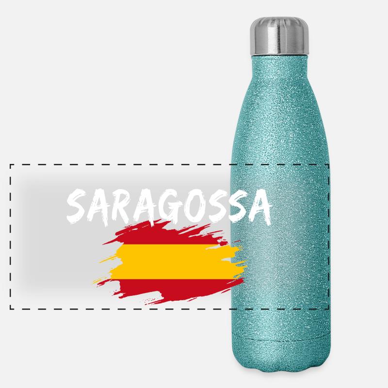 Saragosse, Espagne Gourde isotherme panoramique pailletée 500 ml