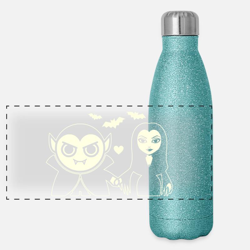 Vampire and Night Vampire Panoramic Glitter Thermal Bottle 500 ml