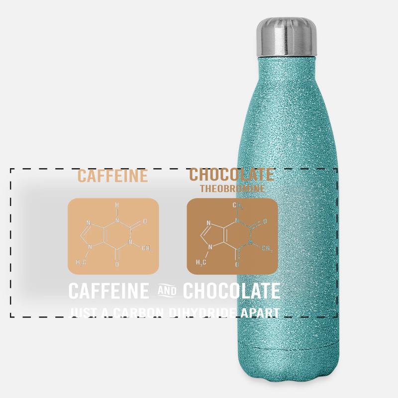 Chemistry Science Physics Laboratory Structural Formula Panoramic Glitter Thermal Bottle 500 ml