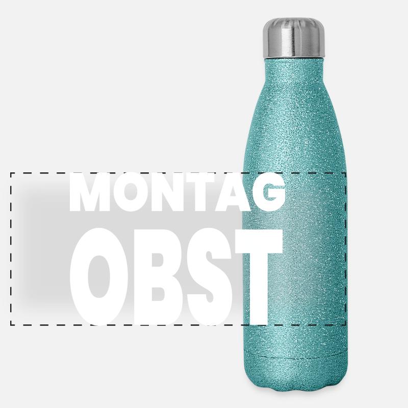 Obst Panorama Glitzer Isolierflasche 500 ml
