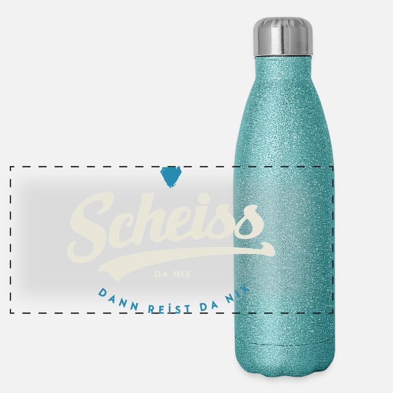 Scheiss da nix Panorama Glitzer Isolierflasche 500 ml