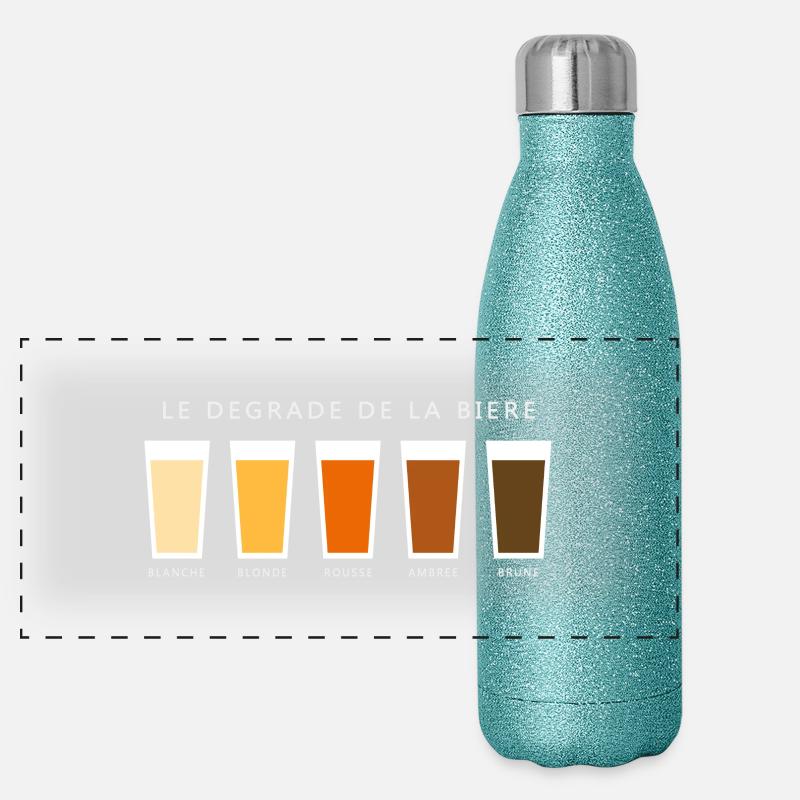 Biere degrade beer gradient (dd) Gourde isotherme panoramique pailletée 500 ml