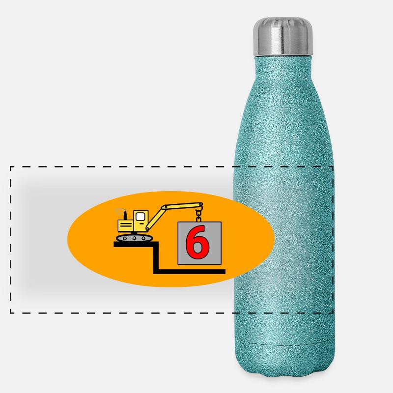 Anniversaire Gourde isotherme panoramique pailletée 500 ml