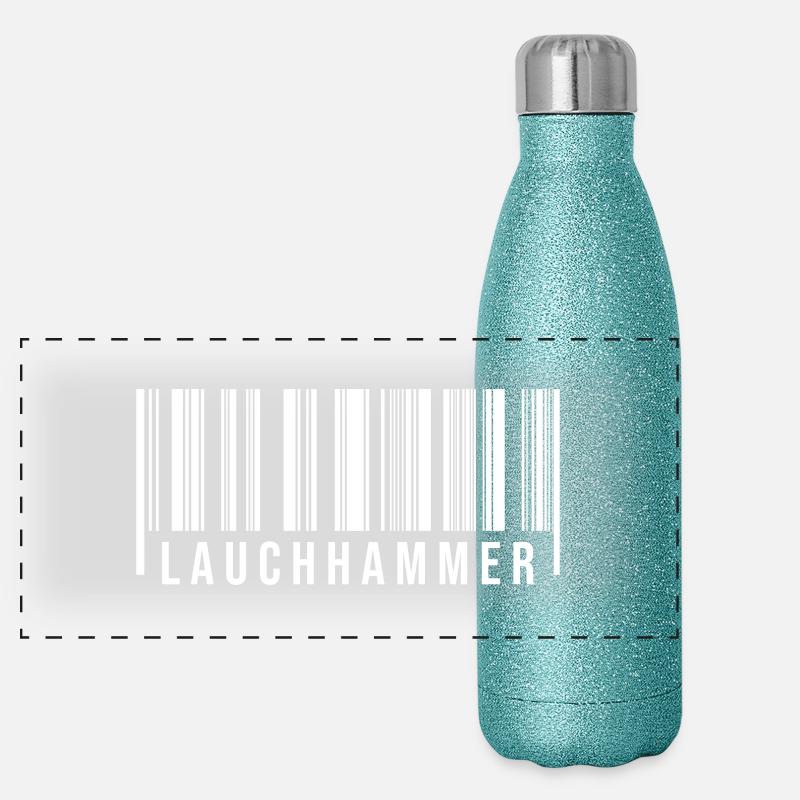 Lauchhammer Strichcode Panorama Glitzer Isolierflasche 500 ml