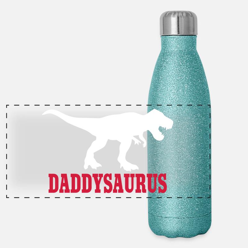 papa Saurus Gourde isotherme panoramique pailletée 500 ml