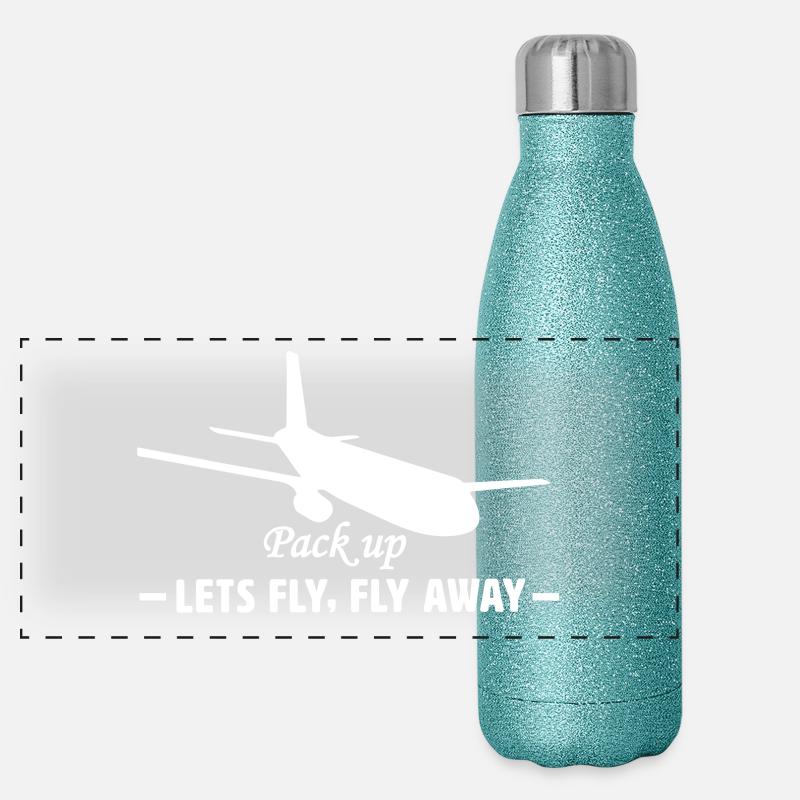 Planes, Flugzeug, Lustig ,funny Panorama Glitzer Isolierflasche 500 ml