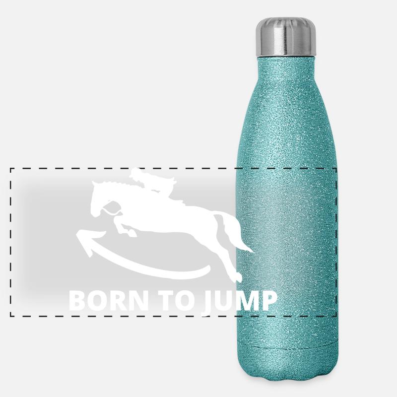 Dynamic jumping stallion Panoramic Glitter Thermal Bottle 500 ml