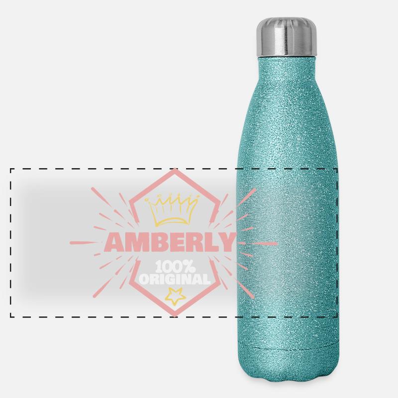 Amberly as a given name Panoramic Glitter Thermal Bottle 500 ml