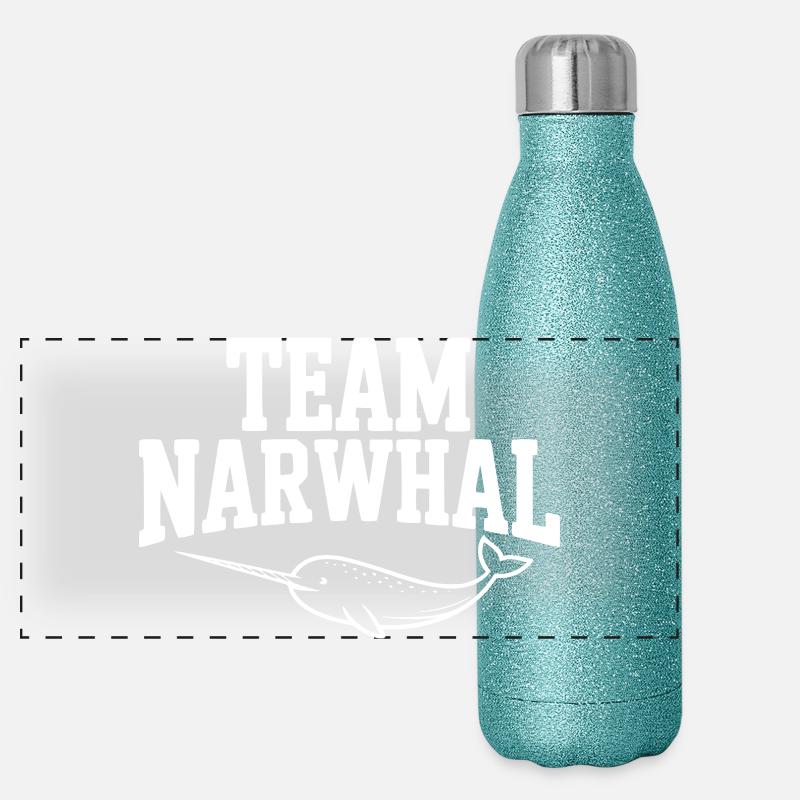 Équipe Narwhal Gourde isotherme panoramique pailletée 500 ml