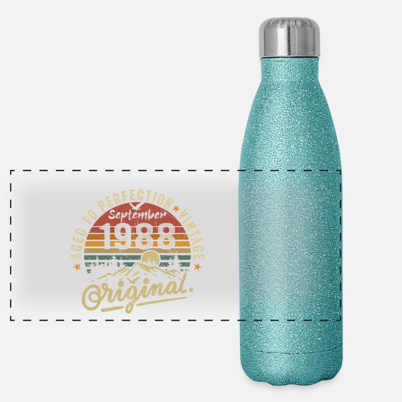 september 1988 Jahrestag september 1988 september Panorama Glitzer Isolierflasche 500 ml