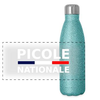 picole nationale - Gourde isotherme panoramique pailletée 500 ml - paillettes bleues - Devant