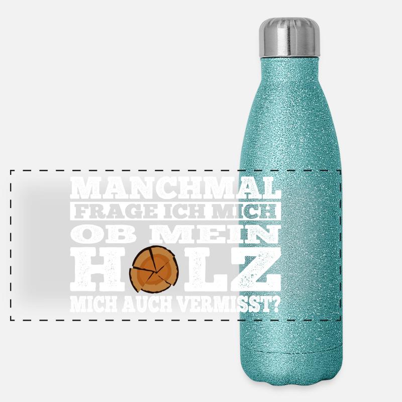 Holz - vermisst Panorama Glitzer Isolierflasche 500 ml